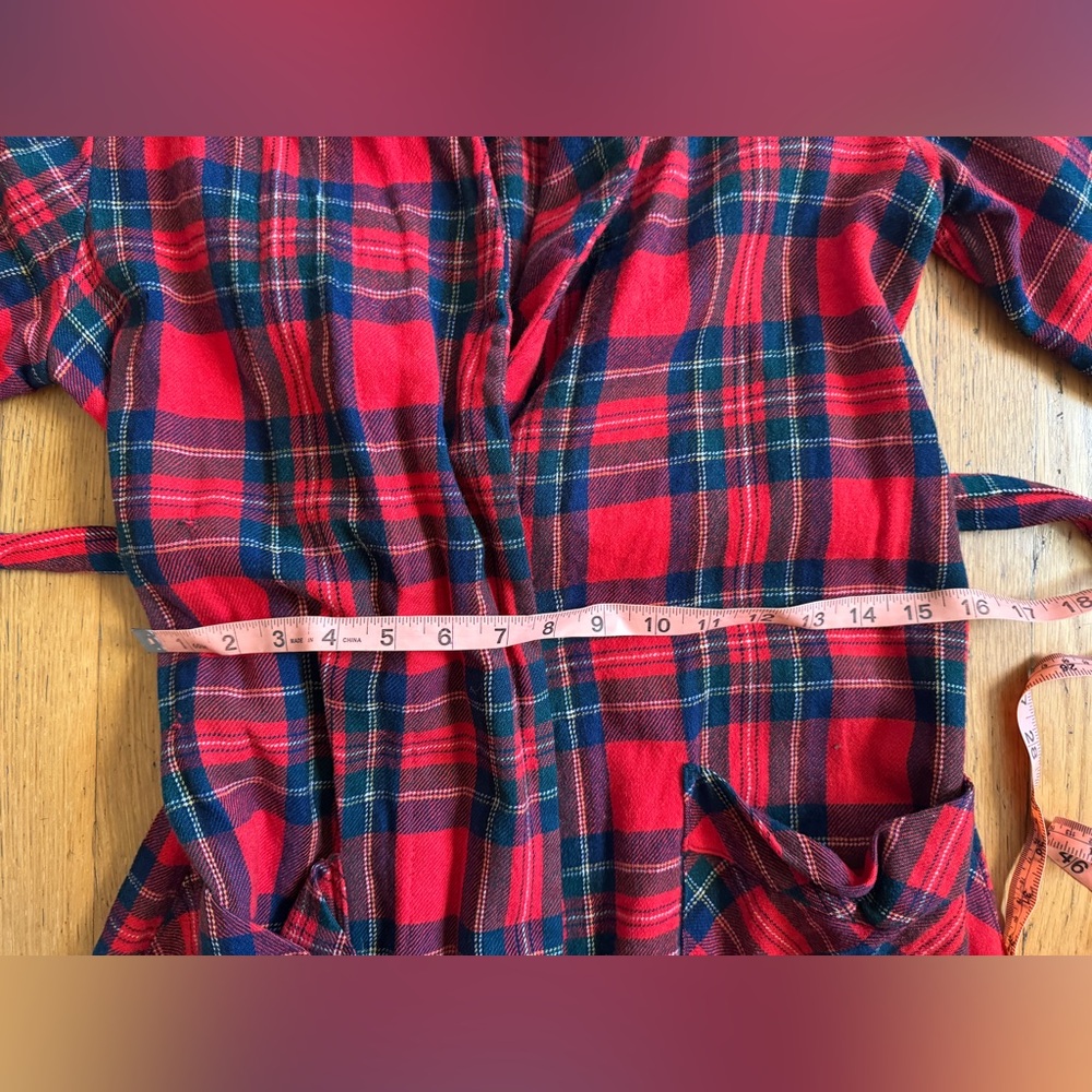 70s Vintage Pendleton Red Wool Robe Sz M - Picture 10 of 12
